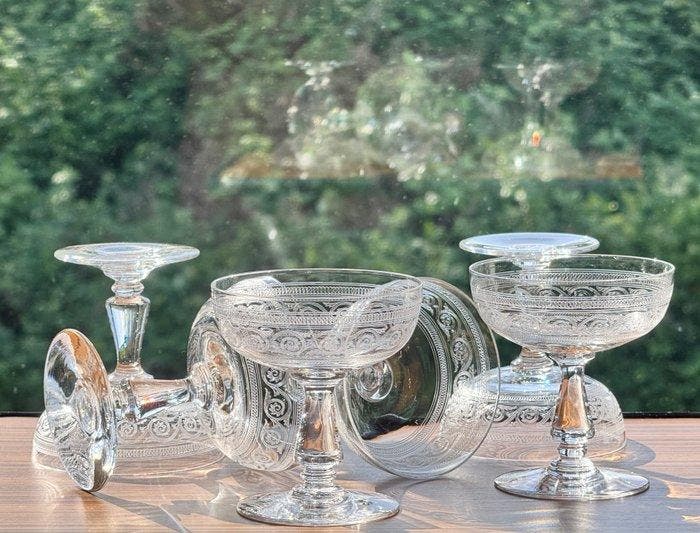 Baccarat, Magnificent - Champagneglas (6) - Gondel -, Antiek en Kunst, Curiosa en Brocante