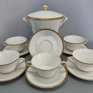 Eetservies - Königl. pr. Tettau Suppentassen Set – Goldrand