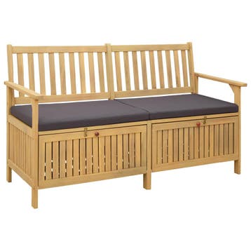 vidaXL Opslagbank 2 -Seater 148 x 63 x 84 cm Rechthoekig, Tuin en Terras, Verzenden, Nieuw