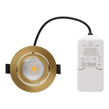 LED Inbouwspot Varda Slim-Fit 4W/6W Messing | Dimbaar | I..., Ophalen of Verzenden, Nieuw