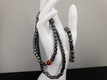 Terahertz & Carnelian Stone / Armbandlengte 15 cm - 15,5 cm