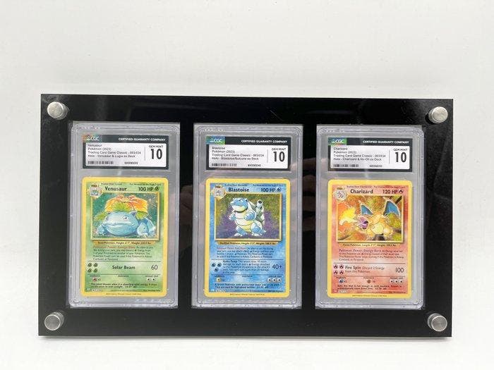 Pokémon - 3 Graded card - Venusaur, Blastoise, Charizard, Hobby en Vrije tijd, Verzamelkaartspellen | Pokémon