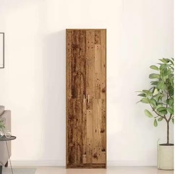 Vintage Houten Kledingkast met Deur en Planken 55×25×189 cm, Huis en Inrichting, Verzenden, Nieuw