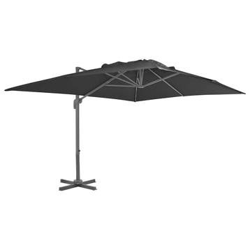 vidaXL Zwevende parasol met aluminium paal 400x300 cm, Verzenden, Nieuw, Meer dan 4 meter
