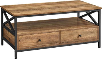 Salontafel - met 2x lade en plank - lengte 100 cm -, Verzenden, Nieuw