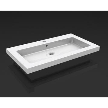 Wiesbaden Kera Wastafel Enkel met 1 Kraangat - 60x46x5cm -, Ophalen of Verzenden, Nieuw
