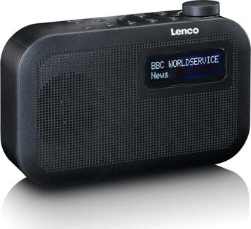 Radio op Batterijen - Draagbare Radio - FM / DAB Radio - Zwa, Verzenden, Zo goed als nieuw