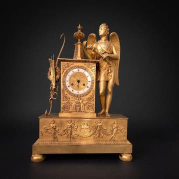 Figurale pendule - Antiek Brons - 1800-1850 - Allegorie van