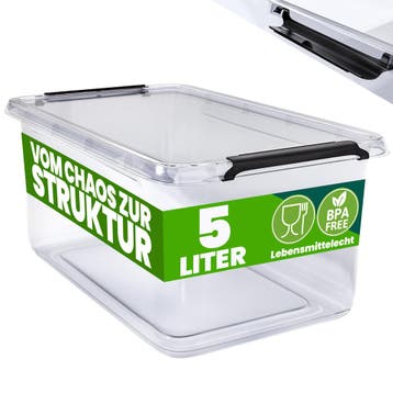 Opbergbox Transparant 30x20x12cm 5L (Opbergmanden), Verzenden, Nieuw