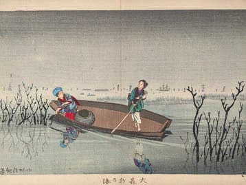 KIYOCHIKA • Beroemde Zichten op Tokio • Zee bij mori •