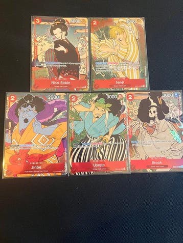 Bandai - 5 Card - One Piece - Sanji Foil, Full art, Nieuw