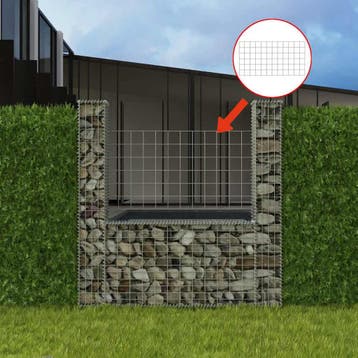 vidaXL Gabion mand U-vormig 160x20x150 cm staal, Tuin en Terras, Schuttingen, Verzenden, Nieuw, IJzer, Minder dan 1 meter