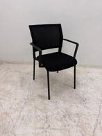Viasit Impulse netweave 5211 4pootstoel armleuningen zwart, Vergader- of Presentatieruimte, Ophalen of Verzenden, Gebruikt, Stoel