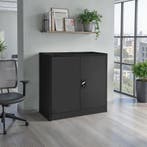 Archiefkast met 3 planken 90x40x90 cm - zwart, Verzenden, Nieuw