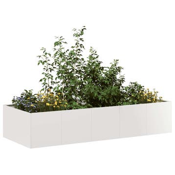 vidaXL Plantenbak 200x80x40 cm roestvrij staal, Verzenden, Nieuw, Metaal