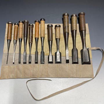 Tataki Oire Nomi | Bench Chisels Heavy, Standard Set w/ Roll, Antiek en Kunst