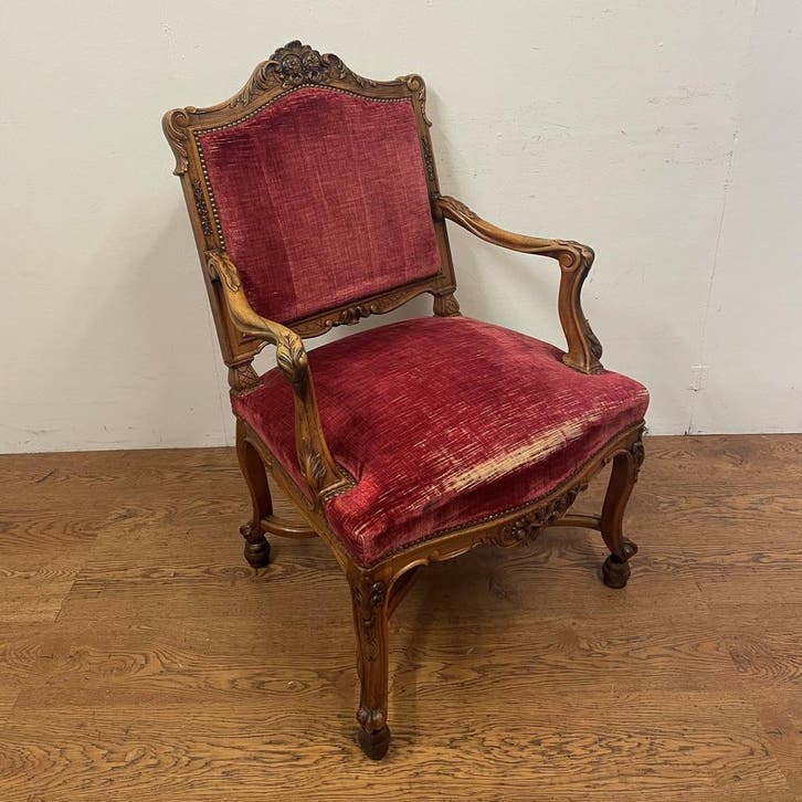 Gebruikte Sinterklaas Fauteuil S3108 Vintage/Café, Huis en Inrichting, Fauteuils, Ophalen