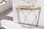 Filigraan console DIAMOND 90cm mango messing massief hout, Ophalen of Verzenden, Nieuw