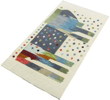 Handgeweven designer Kelim - verzamelobject - Kelim - 134 cm, Nieuw