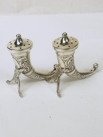 Norberg - Zoutvat (2) - Zout & Peper - .830 zilver -