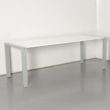 Aspa bureau, wit blad, 200 x 80 cm, hoogte instelbaar, Ophalen of Verzenden, Nieuw