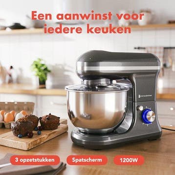 2dekans | KitchenBrothers Keukenmachine - Keukenrobot - 5L -, Ophalen of Verzenden, Zo goed als nieuw