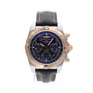 Breitling Chronomat B01 44mm CB011012/B968; Goud/Stalen H..., Overige merken, Leer, Ophalen of Verzenden, Zo goed als nieuw