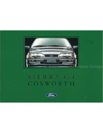 1990 FORD SIERRA COSWORTH 4X4 BROCHURE NEDERLANDS, Nieuw, Ford, Author