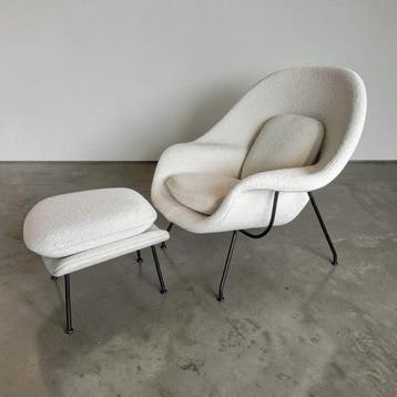 Knoll - Eero Saarinen - Loungestoel met voetenbank - Womb