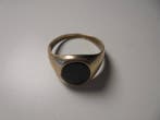 Zonder minimumprijs - Ring - 8 karaat Geel goud Onyx - € 235, Sieraden, Tassen en Uiterlijk, Ringen, Nieuw