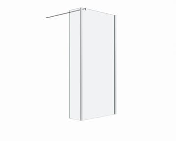 Douchewand met zijwand Silvo Helder glas Chroom, Verzenden, Nieuw