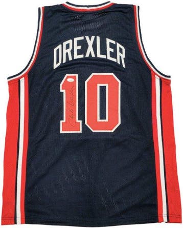 NBA - Clyde Drexler - Autograph - Blauwe maatwerk, Nieuw