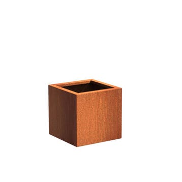 Cortenstaal plantenbak 50x50x50cm - Met bodem, Minder dan 60 cm, Vierkant, Nieuw, Metaal
