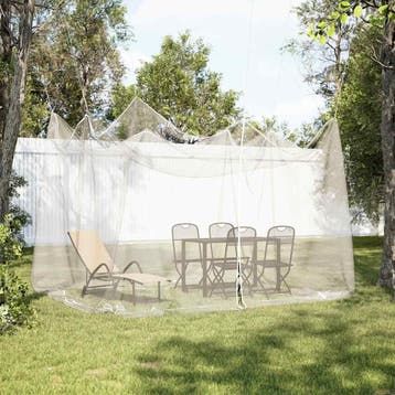 vidaXL Klamboe voor buiten 220 gaas wit 300x300x250 cm, Verzenden, Nieuw, Zwart
