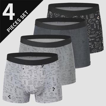 4-delige Set Heren Boxershorts - Sneldrogend, Comfortabel &, Verzenden