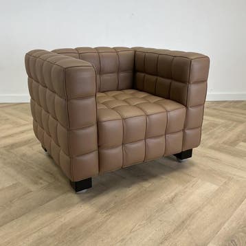 Outlet Design Wittmann Kubus fauteuil, designer Josef, Ophalen of Verzenden, Zo goed als nieuw, Leer, Eén