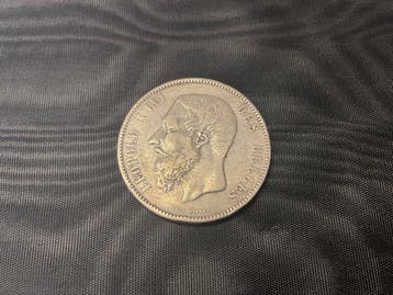 België. Leopold II. 5 Francs 1873 (Zonder minimumprijs)