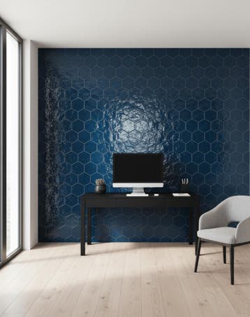Vloertegel/Wandtegel Blauw 19,8x22,8cm (Muurtegels), Keramiek, Nieuw, 20 tot 40 cm, 10 m² of meer