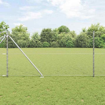 vidaXL Gecombineerd draadhek met spikes 10 x 1,4 m (B x H), Verzenden, Nieuw, IJzer