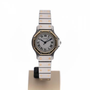 Cartier Santos Octagon Automatic 0907; Vintage Dames Ho..., Overige merken, Staal, Ophalen of Verzenden, Zo goed als nieuw