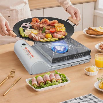 Draagbare Gasbrander 3500W - Compacte Camping Kooktoestel vo, Verzenden, Nieuw
