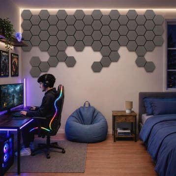 Akoestische panelen Sonic Shield houtlook - eiken grijs, Verzenden, Nieuw