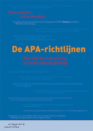 9789046907283 De APA-richtlijnen | Tweedehands, Verzenden, Zo goed als nieuw, Petra Poelmans