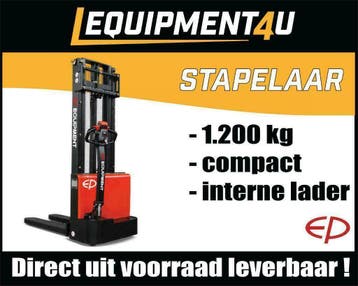 Elektrische stapelaar nodig ? Grootste voorraad van NL !, 1000 tot 2000 kg, Verzenden, Elektrisch, Stapelaar