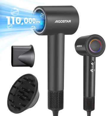 Fohn - Haardroger - Föhn met diffuser - 1600W - Zwart - Aigo, Verzenden, Zo goed als nieuw