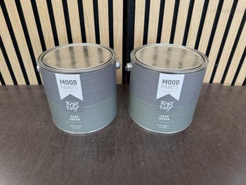 Veiling - 2x Moodpaints Krijtverf Sage Green – 2,5 L – E, Nieuw