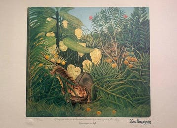 Henri Rousseau (1844-1910) - Tiger Attacking a Buffalo