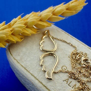 Gouden anker schakelketting met vaste hanger, Ophalen of Verzenden, Gebruikt, Goud, Goud