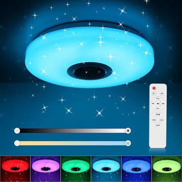 LED plafondlamp met bluetooth speaker RGB 50 cm, Verzenden, Nieuw