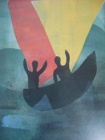 H.N. Werkman (1882-1945) - De tocht naar Jeruzalem, Antiek en Kunst